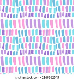 Seamless vector pattern with abstract modern doodles. Bright summer print. Trendy colorful background. Vintage geometric doodles.	