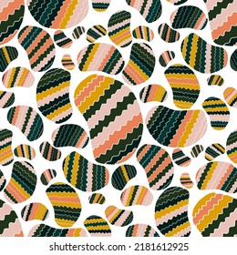 Seamless vector pattern with abstract modern doodles. Bright summer print. Trendy colorful background. Vintage geometric doodles.	