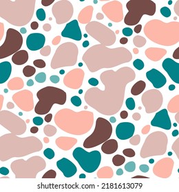 Seamless vector pattern with abstract modern doodles. Bright summer print. Trendy colorful background. Vintage geometric doodles.	