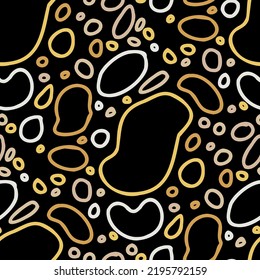 Seamless vector pattern with abstract modern doodles. Bright summer print. Trendy colorful background. Vintage geometric doodles.	