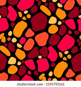 Seamless vector pattern with abstract modern doodles. Bright summer print. Trendy colorful background. Vintage geometric doodles.	