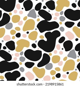 Seamless vector pattern with abstract modern doodles. Bright summer print. Trendy colorful background. Vintage geometric doodles.	