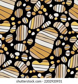 Seamless vector pattern with abstract modern doodles. Bright summer print. Trendy colorful background. Vintage geometric doodles.	