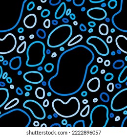 Seamless vector pattern with abstract modern doodles. Bright summer print. Trendy colorful background. Vintage geometric doodles.	