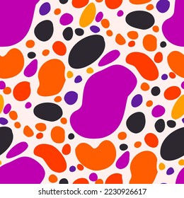 Seamless vector pattern with abstract modern doodles. Bright summer print. Trendy colorful background. Vintage geometric doodles.	