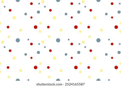 Seamless vector pattern abstract multicolored polka dots speckles Perfect summer spring print children's fabrics Isolated background Bed linen Wrapping paper Typography design Tablecloths Scrapbooking