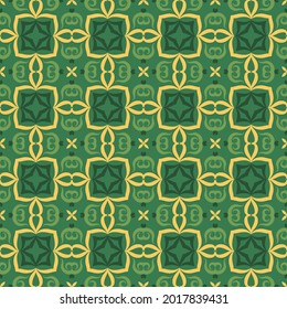 Seamless vector pattern with abstract oriental ornament. Design for printing on textiles, paper and other surfaces. 