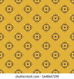 Seamless vector pattern with abstract ornament. Background with ethnic oriental motifs. Universal textile design.