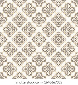 Seamless vector pattern with abstract ornament. Background with ethnic oriental motifs. Universal textile design.