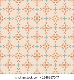 Seamless vector pattern with abstract ornament. Background with ethnic oriental motifs. Universal textile design.