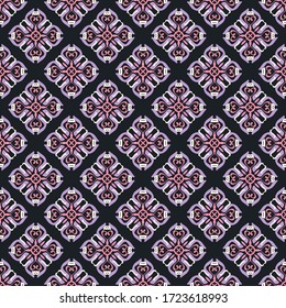 Seamless vector pattern with abstract ornament. Decorative background with oriental ethnic motifs. Design for paper or textile.