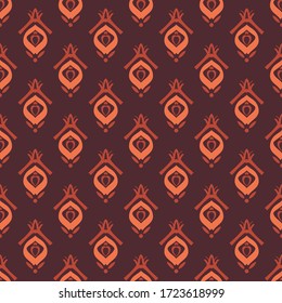 Nahtlose Vektorgrafik mit abstraktem Ornament. Dekorativer Hintergrund mit orientalischen Motiven. Design für Papier oder Textilien.