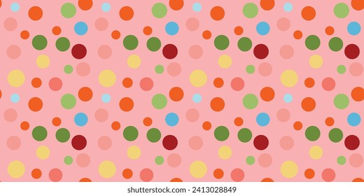 Seamless vector pattern abstract polka dots speckles Perfect summer spring print children's fabrics background Bed linen Wrapping paper Typography design Tablecloths Scrapbooking Cardmaking Retro Cool