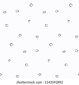 Seamless vector pattern of abstract pots and vases