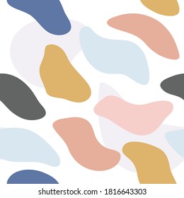 Seamless vector pattern with abstract shapes