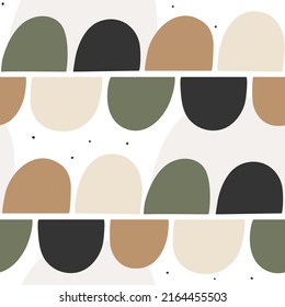 Seamless vector pattern with abstract shapes