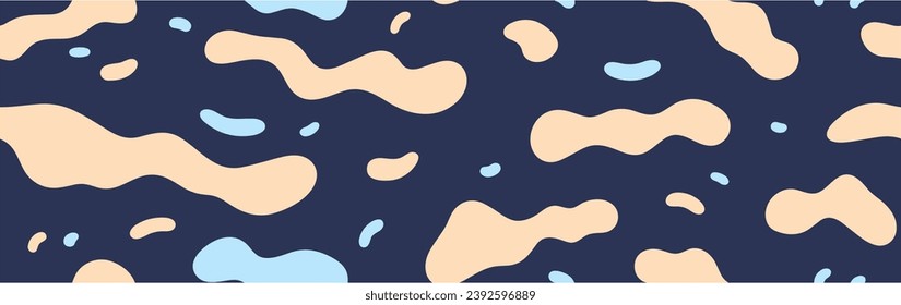 Seamless vector pattern with abstract shapes. Abstract colorful wavy shapes background. Suitable for wallpaper, and etc.