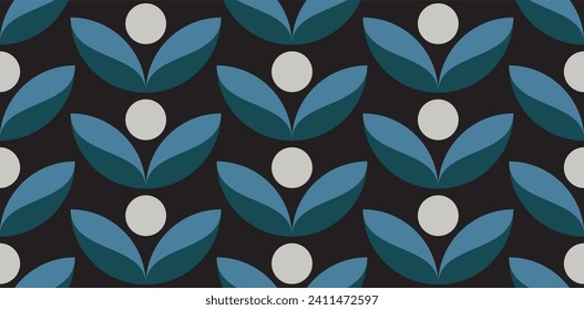 Seamless vector pattern with abstract shapes