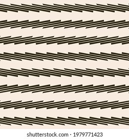 Seamless vector pattern. Abstract simple geometrical texture. Dark brown on yellow old paper background.  Retro thin lines. Modern lattice graphic design.