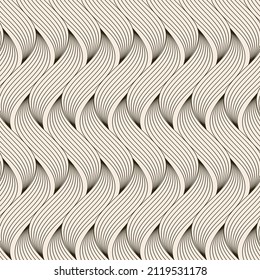 Seamless vector pattern. Abstract simple geometrical texture. Dark brown on yellow old paper background.  Retro thin lines. Modern lattice graphic design.