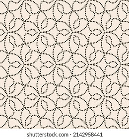 Seamless vector pattern. Abstract simple geometrical texture. Dark brown on yellow old paper background.  Retro thin lines. Modern lattice graphic design.