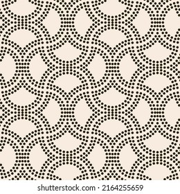 Seamless vector pattern. Abstract simple geometrical texture. Dark brown on yellow old paper background.  Retro thin lines. Modern lattice graphic design.