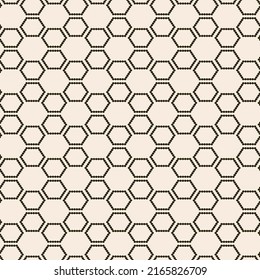 Seamless vector pattern. Abstract simple geometrical texture. Dark brown on yellow old paper background.  Retro thin lines. Modern lattice graphic design.
