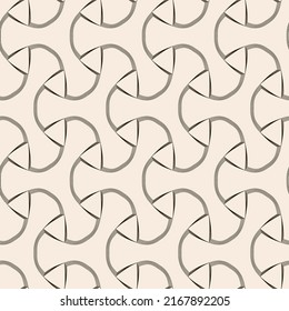 Seamless vector pattern. Abstract simple geometrical texture. Dark brown on yellow old paper background.  Retro thin lines. Modern lattice graphic design.