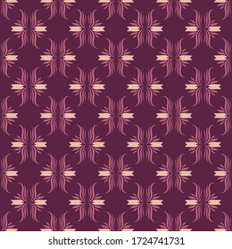 Seamless vector pattern with abstract symmetric ornament. Decorative background for printing on paper or textile.
