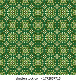 Seamless vector pattern with abstract symmetric ornament. Background with ethnic oriental motifs for design and print on fabric, paper and other surfaces.