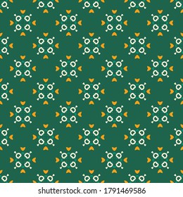 Seamless vector pattern with abstract symmetric ornament. Decorative background with ethnic eastern motives. Universal textile design.