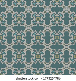 Seamless vector pattern with abstract symmetric ornament. Decorative background in ethnic motives. Design for textiles, wallpaper and other surfaces.