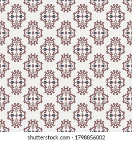 Seamless vector pattern with abstract symmetric ornament. Background with oriental motives for textiles, paper and other surfaces.