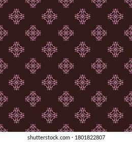 Seamless vector pattern with abstract symmetric ornament. Background with oriental motives for textiles, paper and other surfaces.