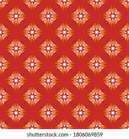 Seamless vector pattern with abstract symmetric ornament. Background with oriental motives for textiles, paper and other surfaces.
