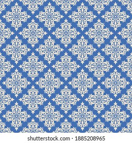 Seamless vector pattern with abstract symmetric ornament. Decorative background in ethnic motives. Design for textiles, wallpaper and other surfaces.