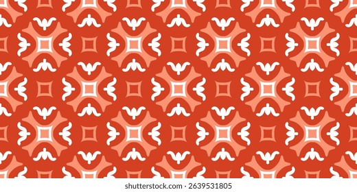 Seamless vector pattern with abstract symmetrical geometric ornament. Simple decorative background for textile, fabric, wallpaper, paper and other surfaces.