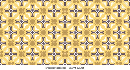 Seamless vector pattern with abstract symmetrical geometric ornament. Simple decorative background for textile, fabric, wallpaper, paper and other surfaces.