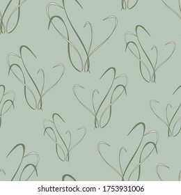 Seamless vector pattern abstract texture on grey background. Gentle elegance wallpaper design. Modern fabric fashion wavy style.