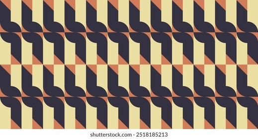 Seamless vector pattern, abstract texture background, repeating tiles in attractive retro colors