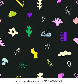 Seamless vector pattern with abstract trendy elements.