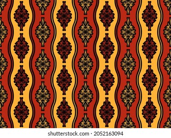 Seamless vector pattern with abstract vintage ornament. Luxurious print for fabrics, wallpapers, wrappers. 