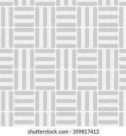 Seamless vector pattern of alternating horizontal and vertical bars laid over a grid.