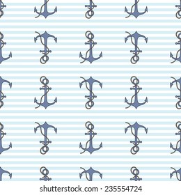 seamless vector pattern with anchors