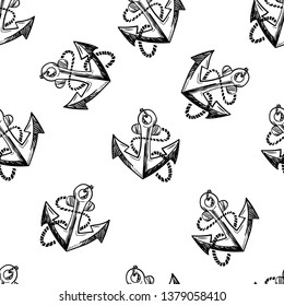 Seamless vector pattern with anchors. Seamless pattern can be used for wallpaper, pattern fills, web page background, surface textures. 