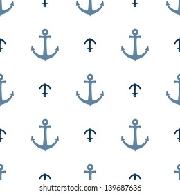 Seamless vector pattern with anchors. Seamless pattern can be used for wallpaper, pattern fills, web page background, surface textures.