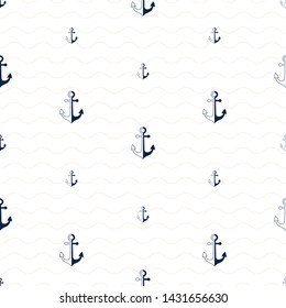 Seamless vector pattern with anchors. Seamless pattern can be used for wallpaper, pattern fills, web page background, surface textures.
