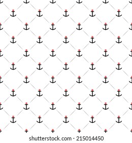 Seamless vector pattern with anchors. Seamless pattern can be used for wallpaper, pattern fills, web page background, surface textures.