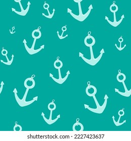 Seamless vector pattern with anchors. Seamless pattern can be used for wallpaper, pattern fills, web page background, surface textures