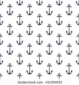 Seamless vector pattern with anchors. Seamless pattern can be used for wallpaper, pattern fills, web page background, surface textures. Vector
